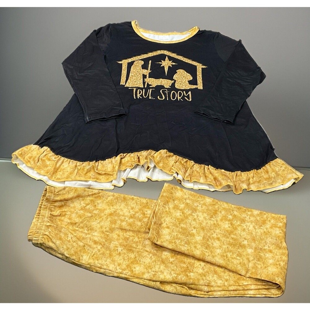Children Holiday Pajama Set Age 10-12 T